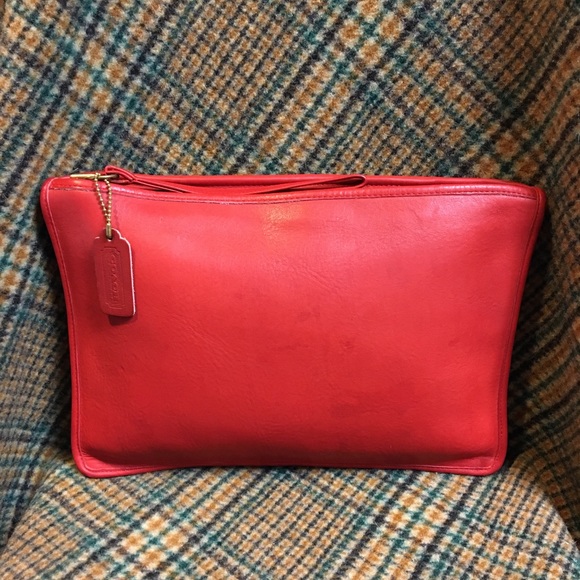 Coach Handbags - Coach NYC Red Portfolio Slim Clutch